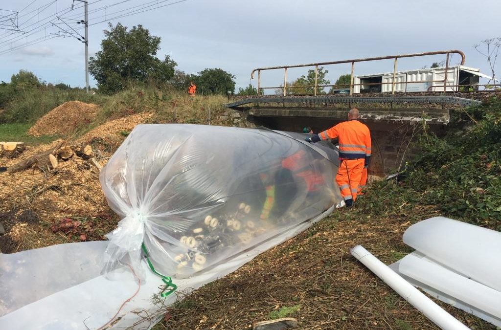 Chemisage des traverses sous voies ferrées